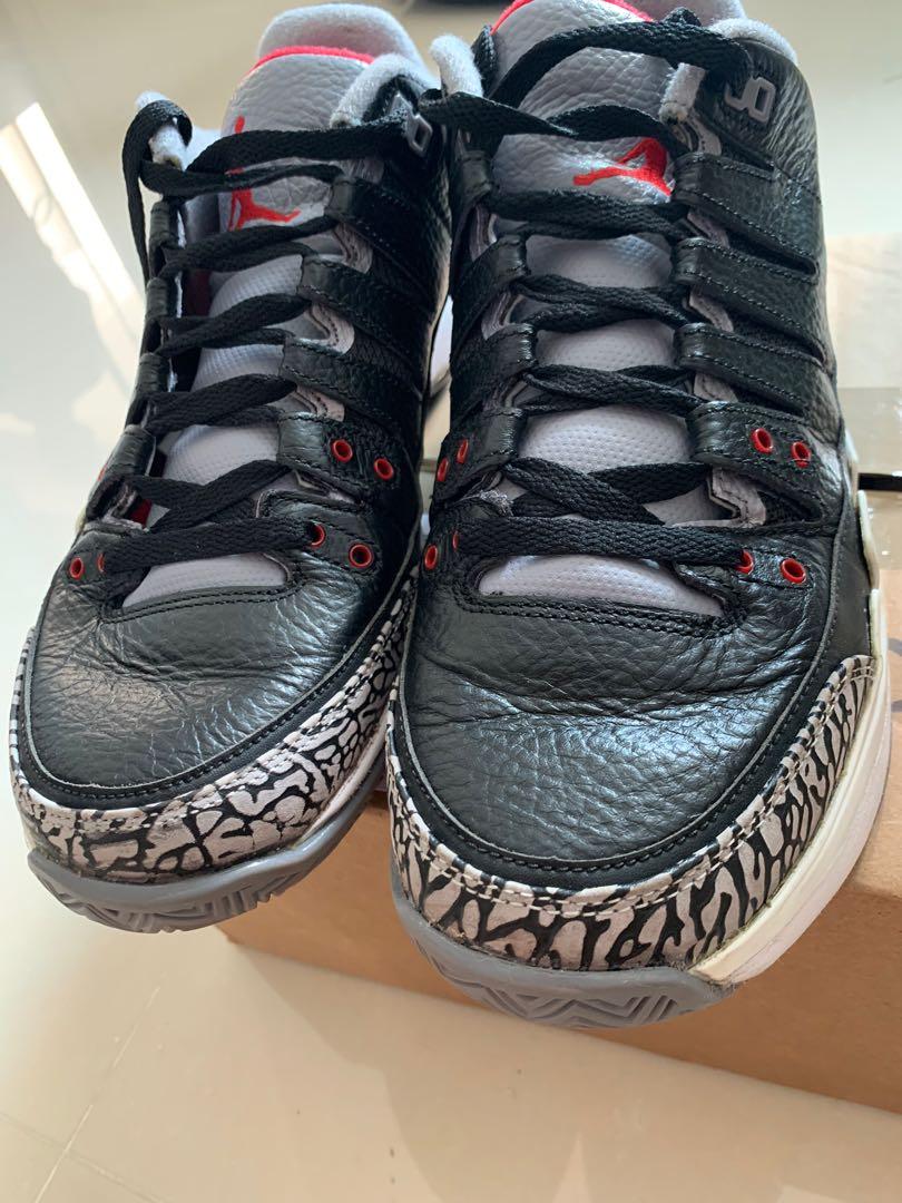 Nike zoom vapor air sales jordan 3 black cement