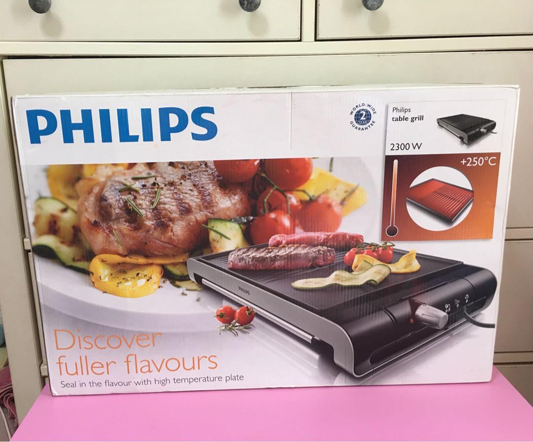 is genoeg zingen zeker Philips Table Grill 2300W - HD4419, TV & Home Appliances, Kitchen  Appliances, BBQ, Grills & Hotpots on Carousell