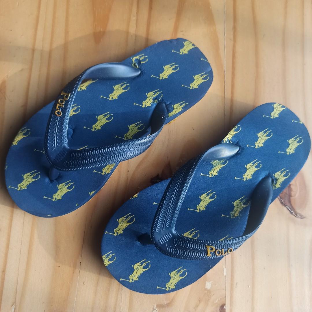 ralph lauren black flip flops