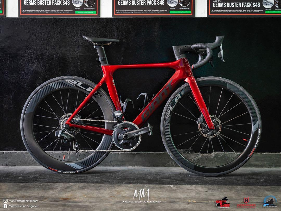 Spray paint road bike top