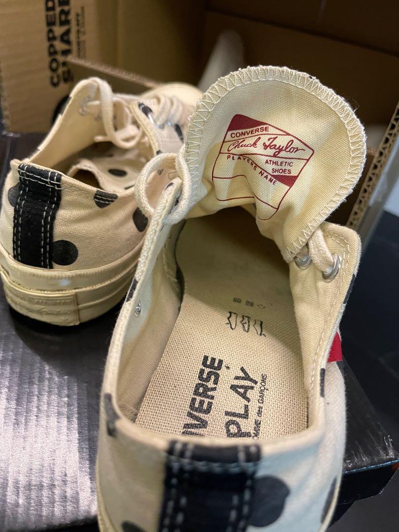 Cdg converse white polka dot on sale