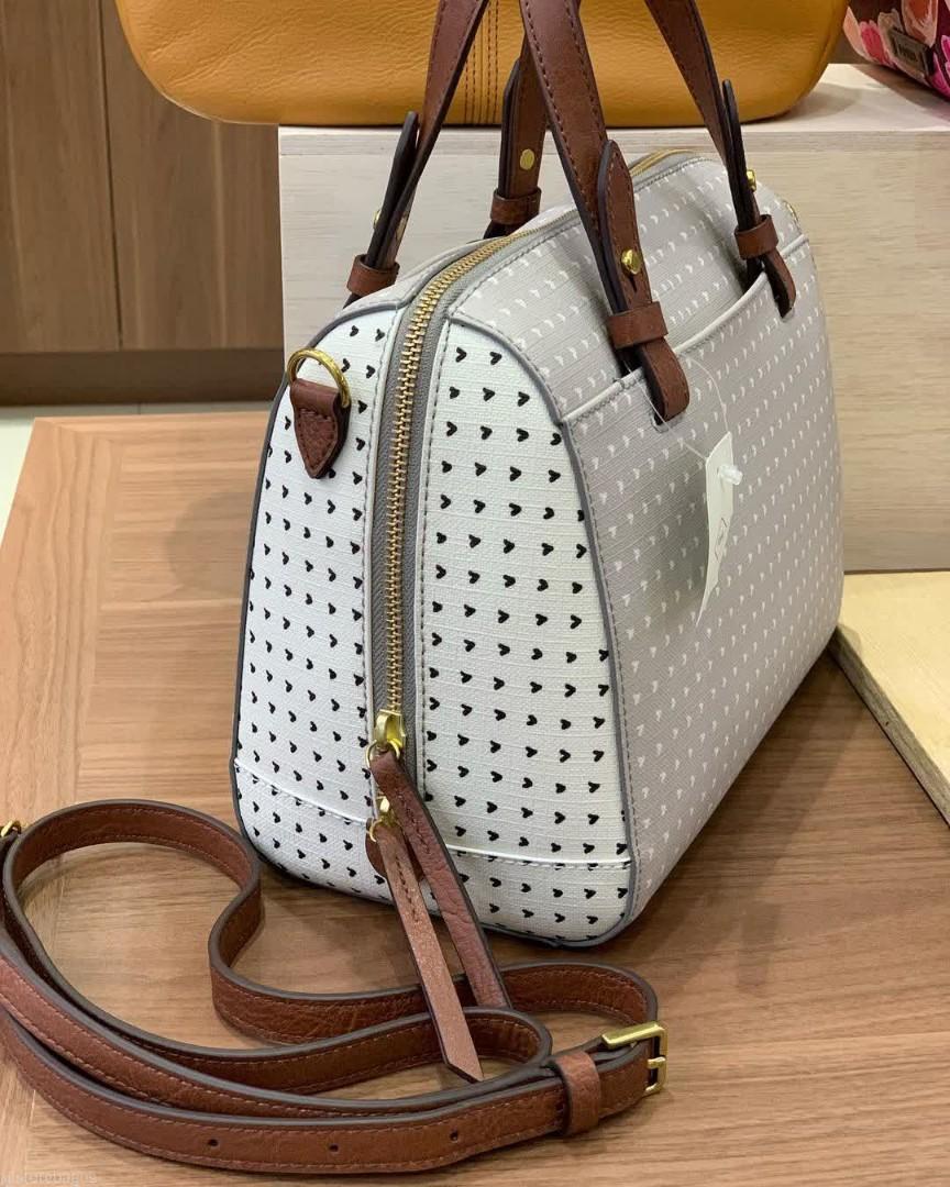 Fossil rachel satchel discount hearts