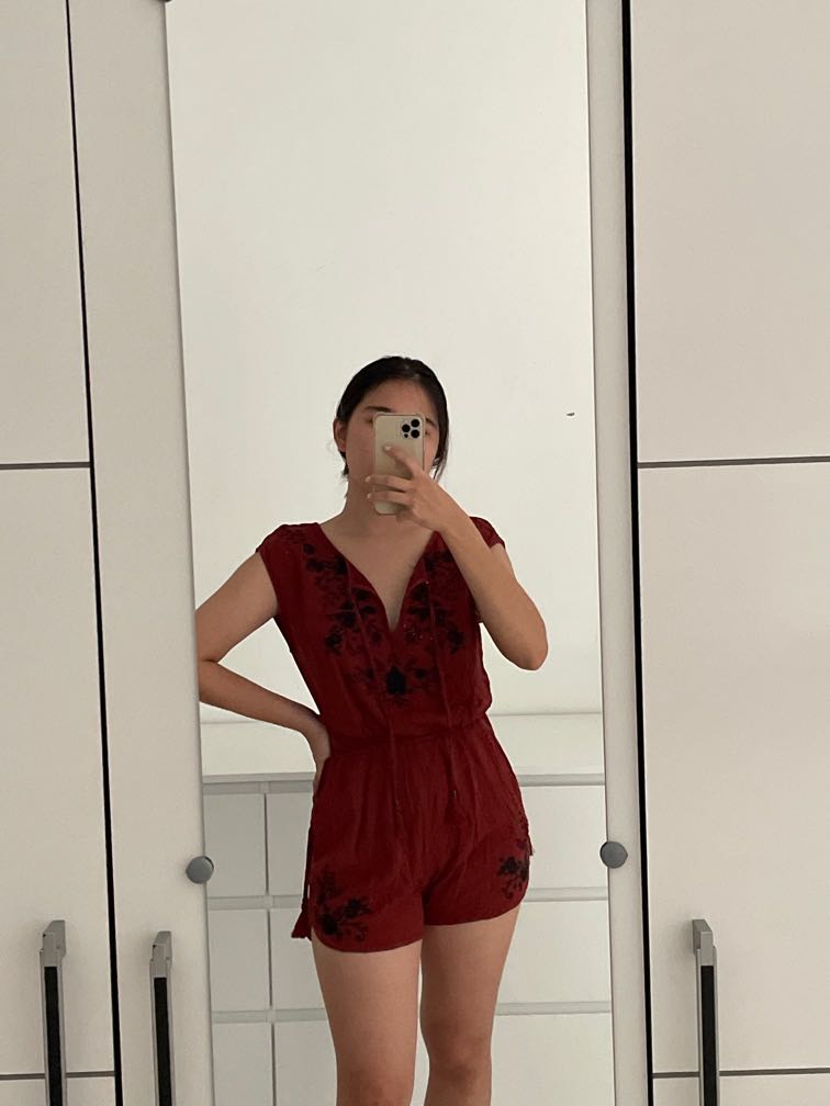 Red Jumpsuit, Fesyen Wanita, Pakaian 
