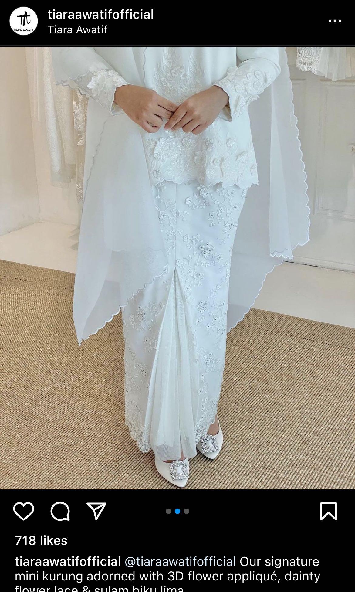 [RENT] Tiara Awatif Baju Nikah Custom Bye2021, Women's Fashion