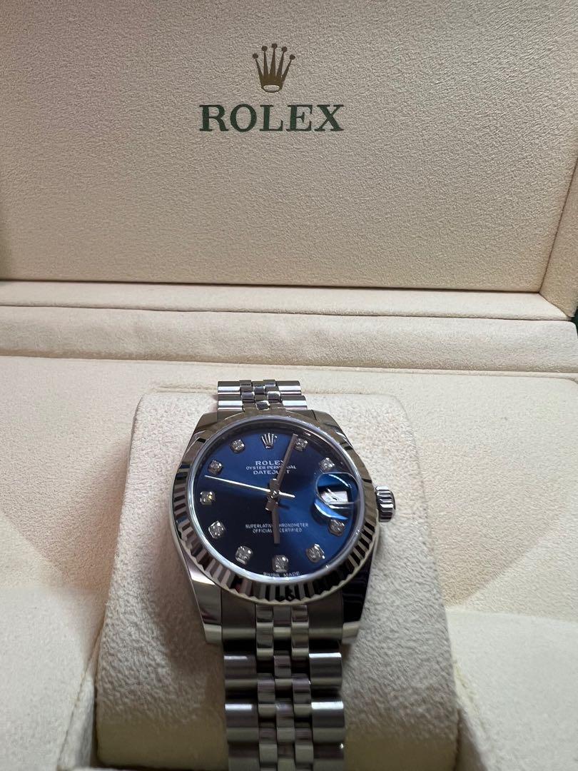 Rolex DATEJUST 31MM Blue diamond M178274 Brand New fixed price