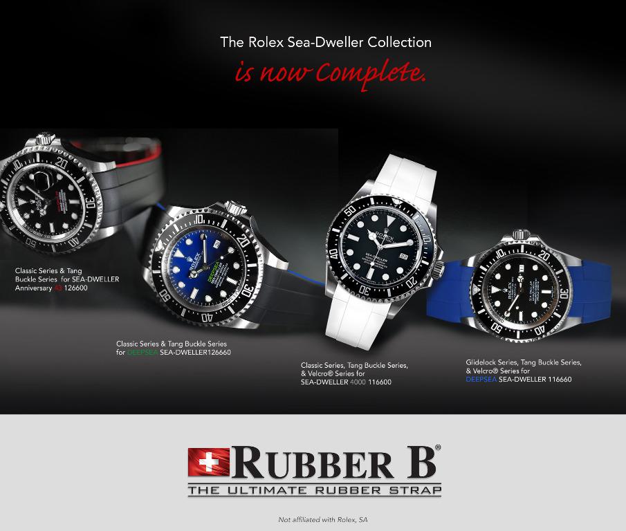 Rubber B for Rolex Sea Dweller Luxury Watches on Carousell