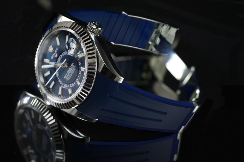 Rubber strap for top rolex sky dweller