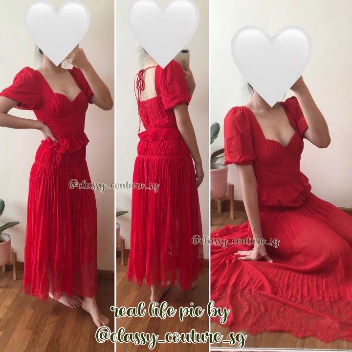 Red chiffon dress best sale short