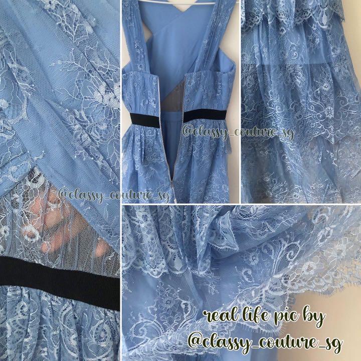 Self portrait cross front fine lace dress cheap