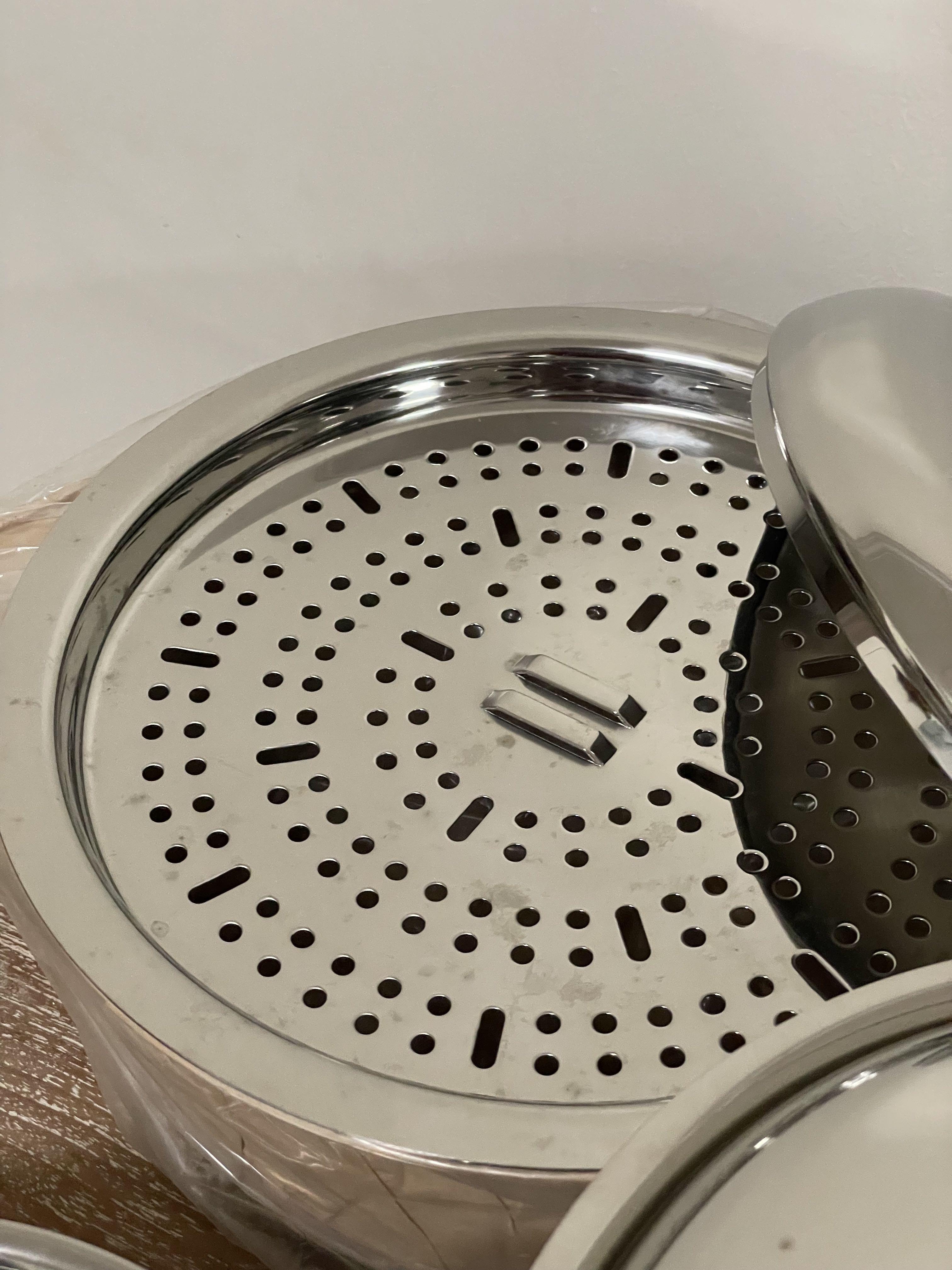 Set of 2 Karen di Zani Steel Pots Made in Italy, Furniture & Home