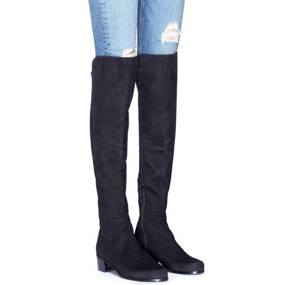 Stuart Weitzman All Serve over the knee boots Slate colour
