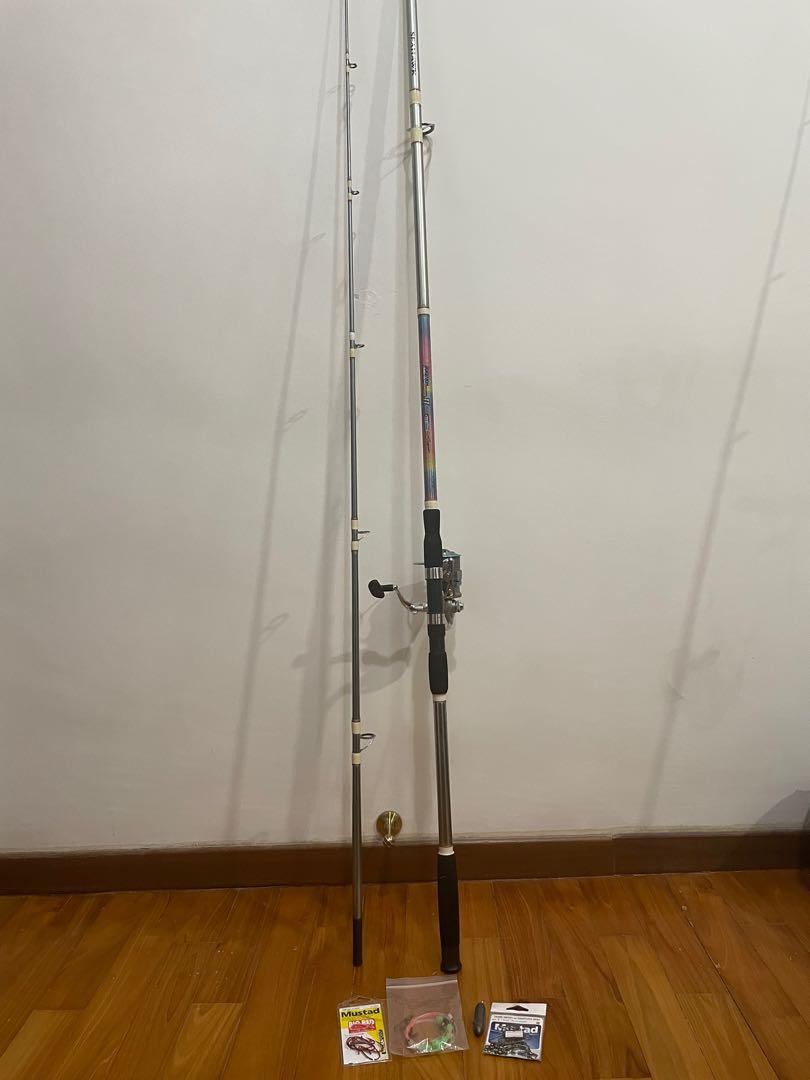 Surfcast Fishing Rod 10 Feet + Daiwa Procast 4000A spooled with Daiwa J  Braid Line (Comes with Rig, Sinker, Swivel and Hooks)