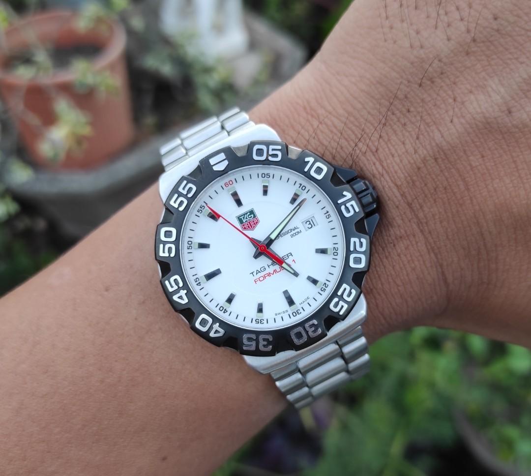 Tag heuer formula cheap 1 white dial