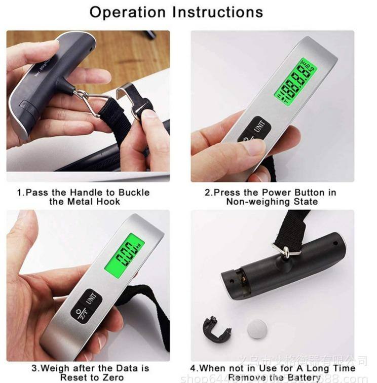 Travel Inspira Digital Hanging Postal Luggage Scale Rubber Paint Technology