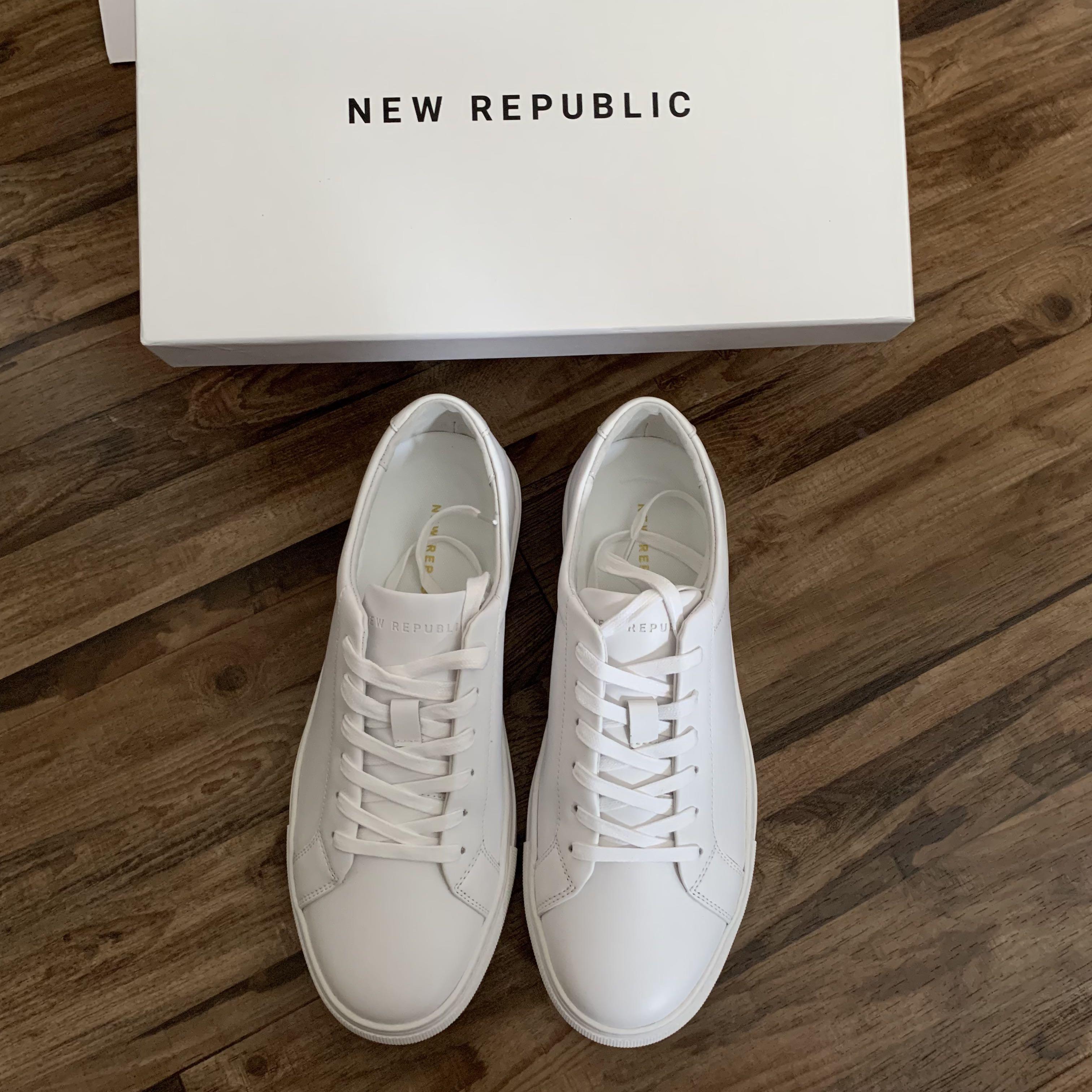 Triple White Leather Sneakers Trainers