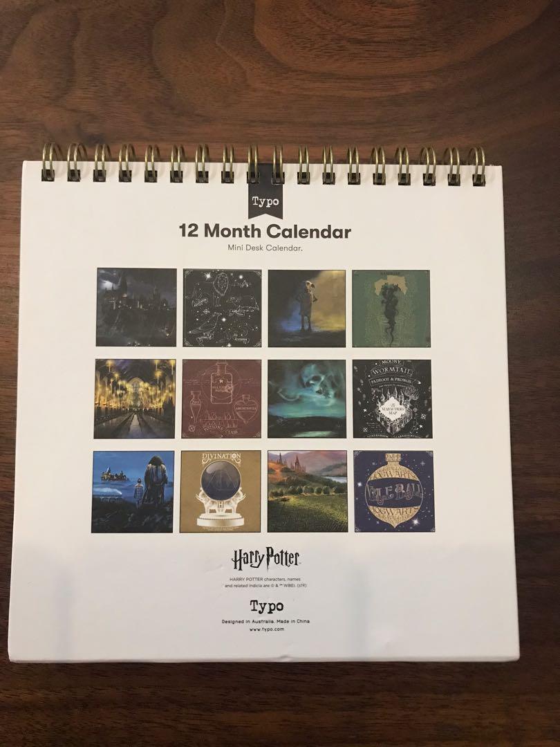Typo Harry Potter 2020 Calendar, Hobbies & Toys, Stationery & Craft