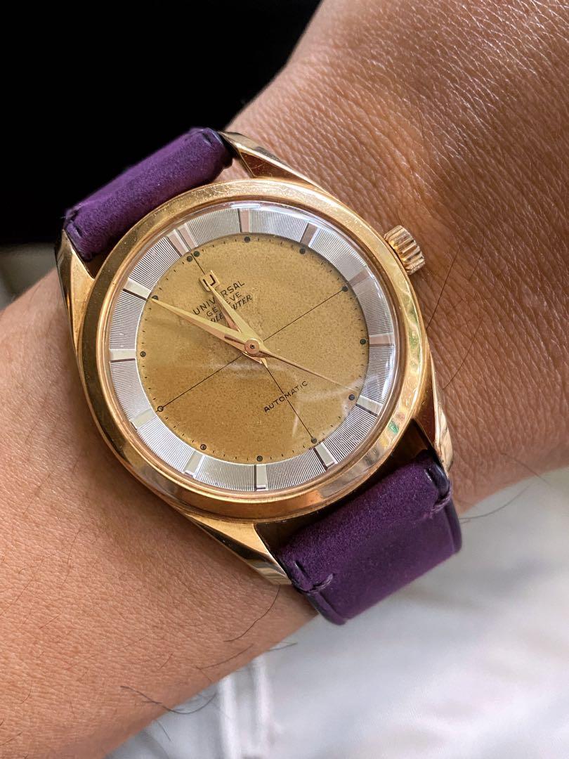 CHEAP Universal Gen ve Universal Geneve Polerouter 18k Pink or