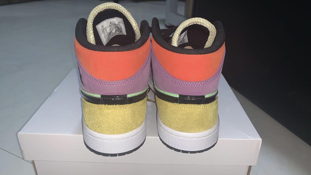 US7W air jordan 1 mid SE lightbulb multicolour