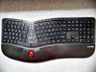 Victsing Keyboard with built-in Trackball and Scroll Wheel