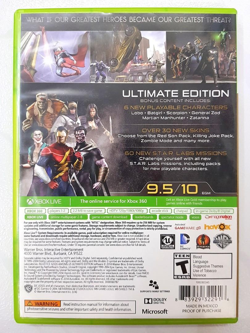 Injustice xbox live 2025