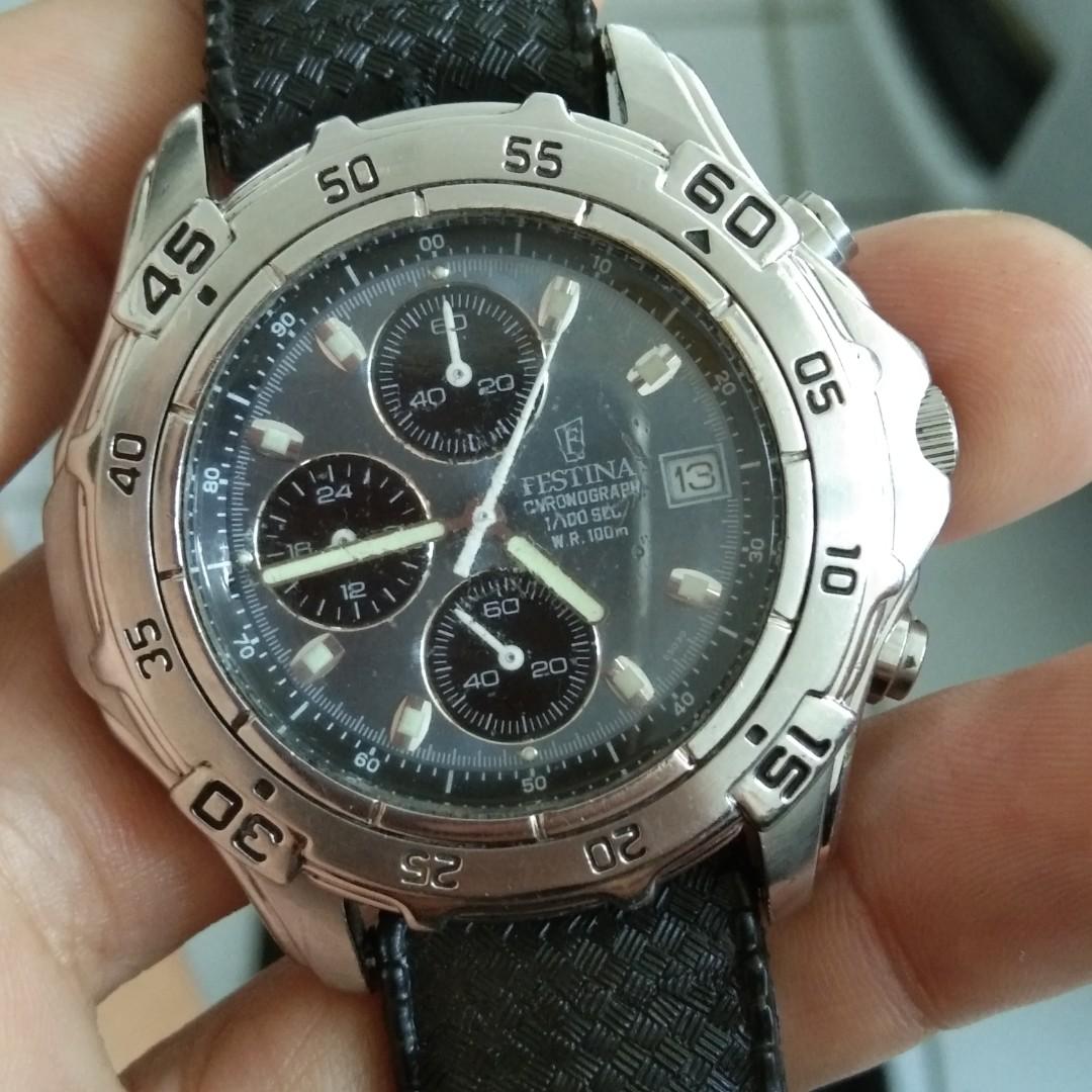 Vintage Festina chronograph gent watch Men s Fashion Watches