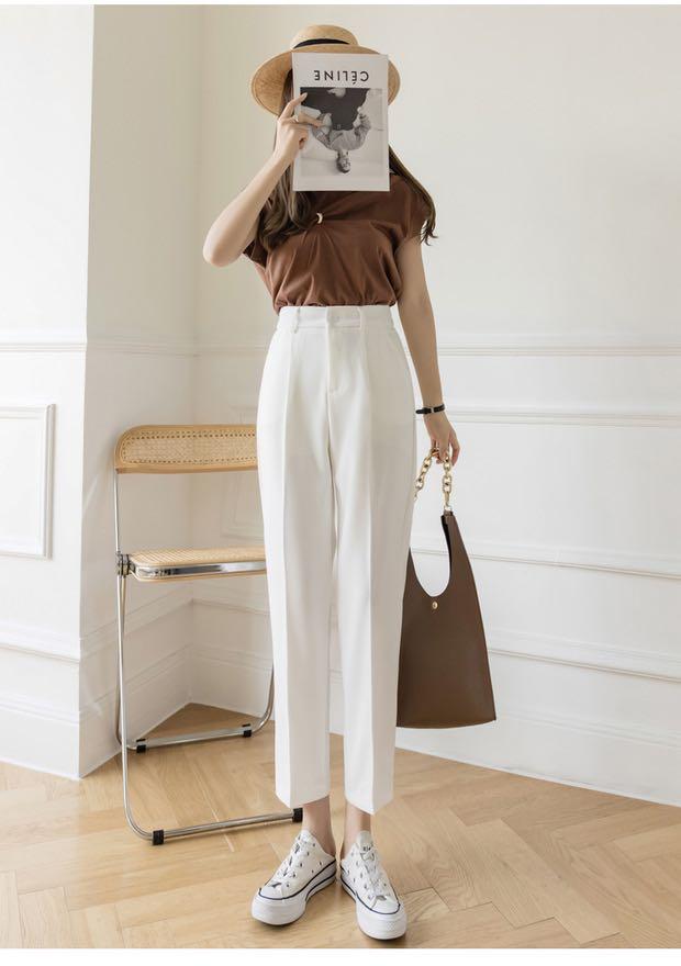 White pants online korean fashion