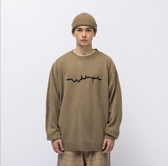 Wtaps AW VIBES/SWEATER/ACRYLIC Coyote Brown Size:Medium, 男裝