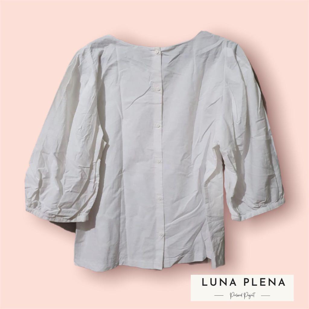 ZARA White blouse, Fesyen Wanita 