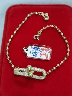 18K Saudi Gold hardware bracelet