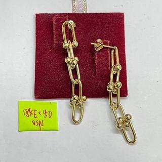 18K Saudi Gold hardware earrings