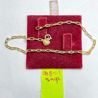 18K Saudi Gold paperclip bracelet