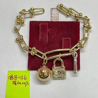 18K Saudi Gold Tiffany and Co hardware bracelet