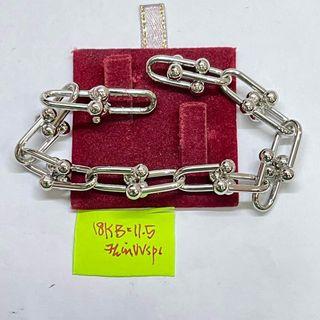 18K Saudi Gold whitegold hardware bracelet