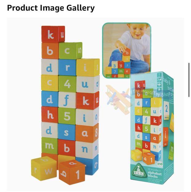 Elc wooden alphabet blocks top