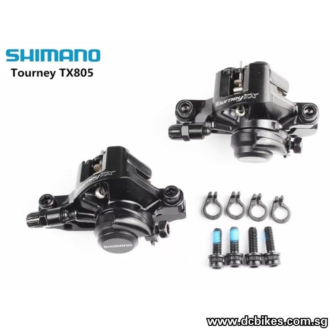 🆕! Shimano Tourney TX Mechanical Disc Brake Calipers Resin Pads