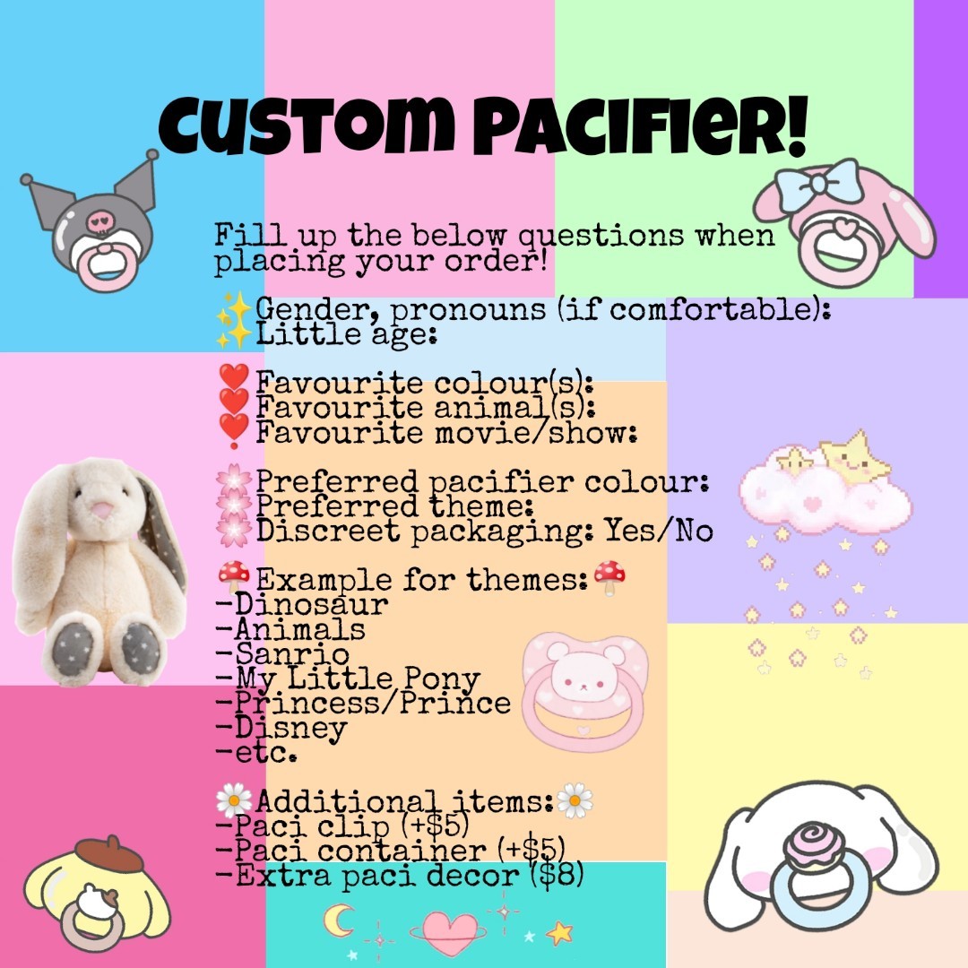 **Age Regression** Custom Paci, Babies & Kids, Nursing & Feeding ...