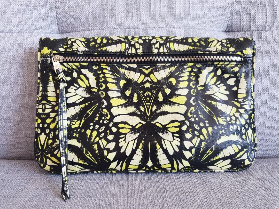 Alexander McQueen MCQ butterfly print clutch