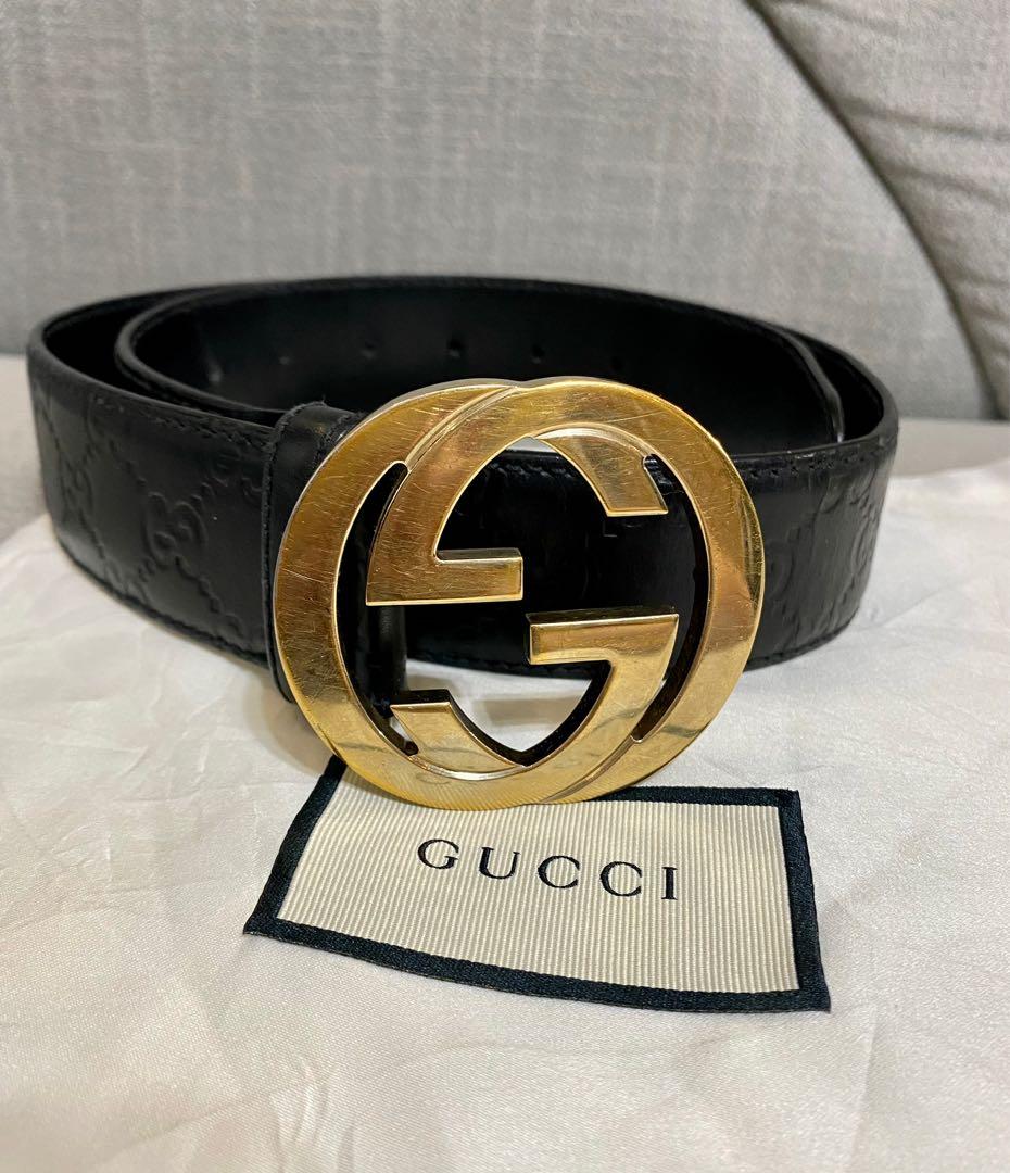 Mens gucci belt size 34 hot sale
