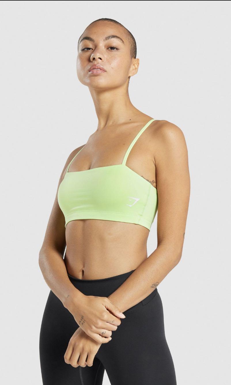 AUTHENTIC Gymshark Training Bandeau Bra in Green Size Small