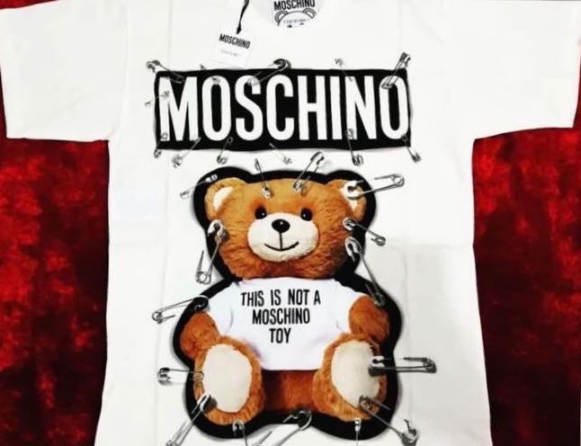 AUTHENTIC MOSCHINO SAFETY PIN BEAR TEE UNISEX