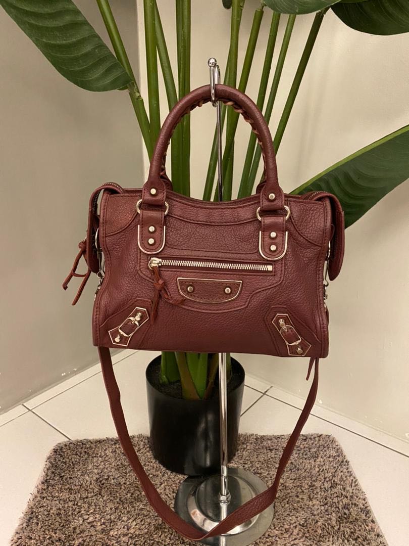 balenciaga mini city brown