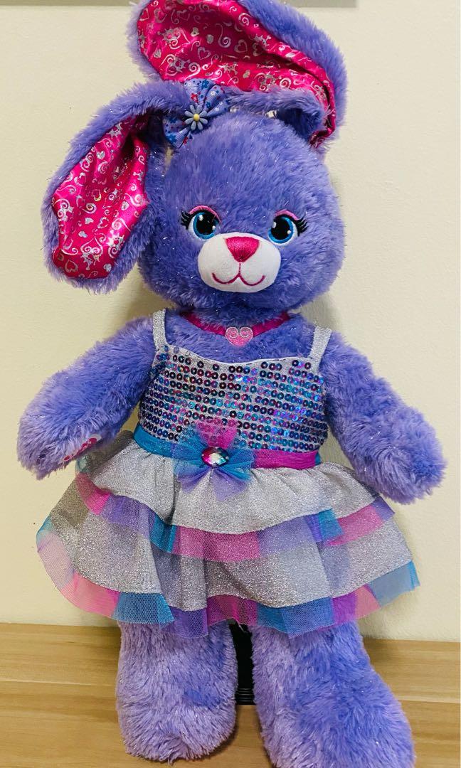 Build A Bear Pawrincess Purple Bunny 