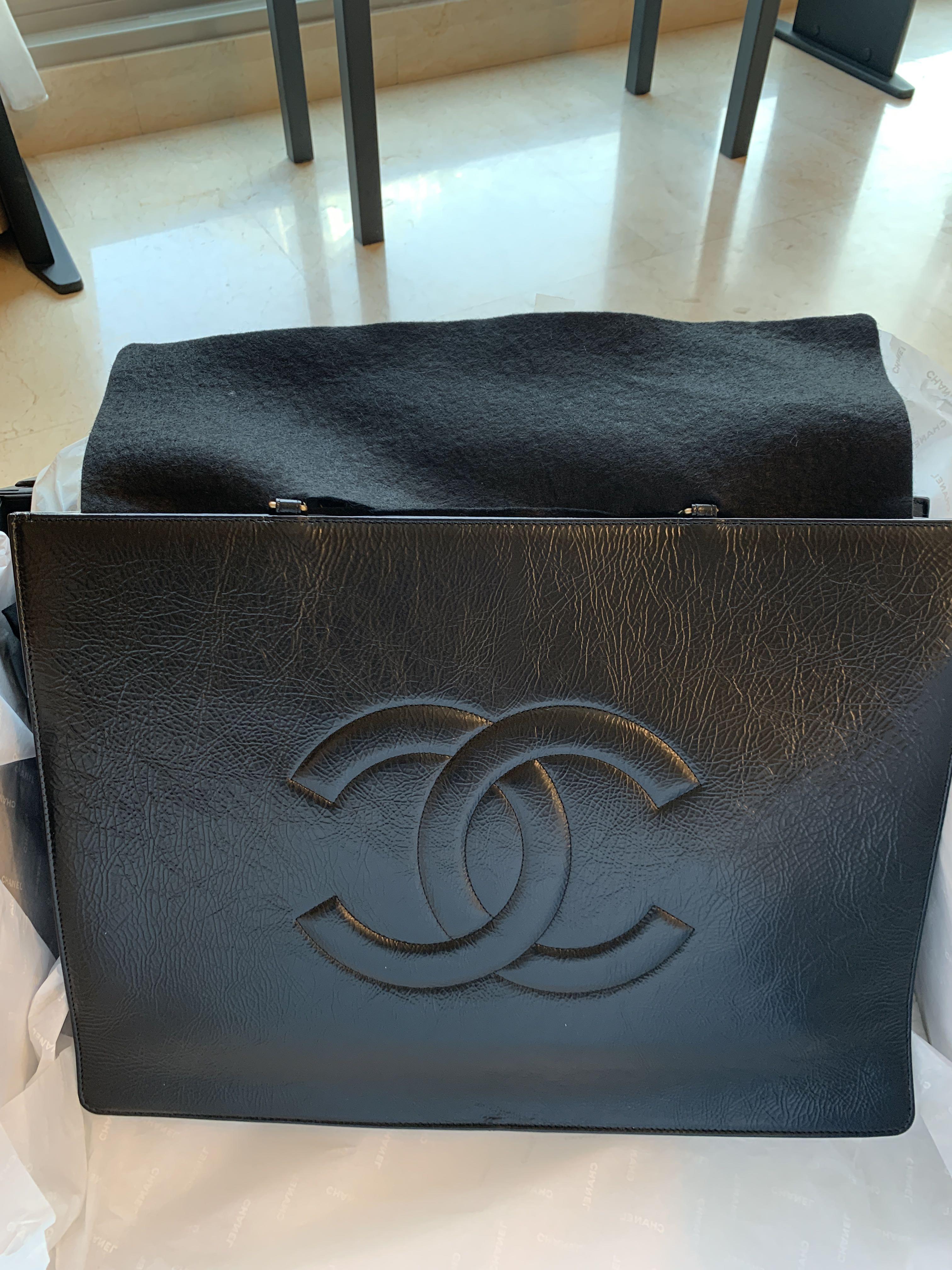 Chanel Deauville Tote Gold-tone Large Navy Blue in Canvas with Gold-tone -  US