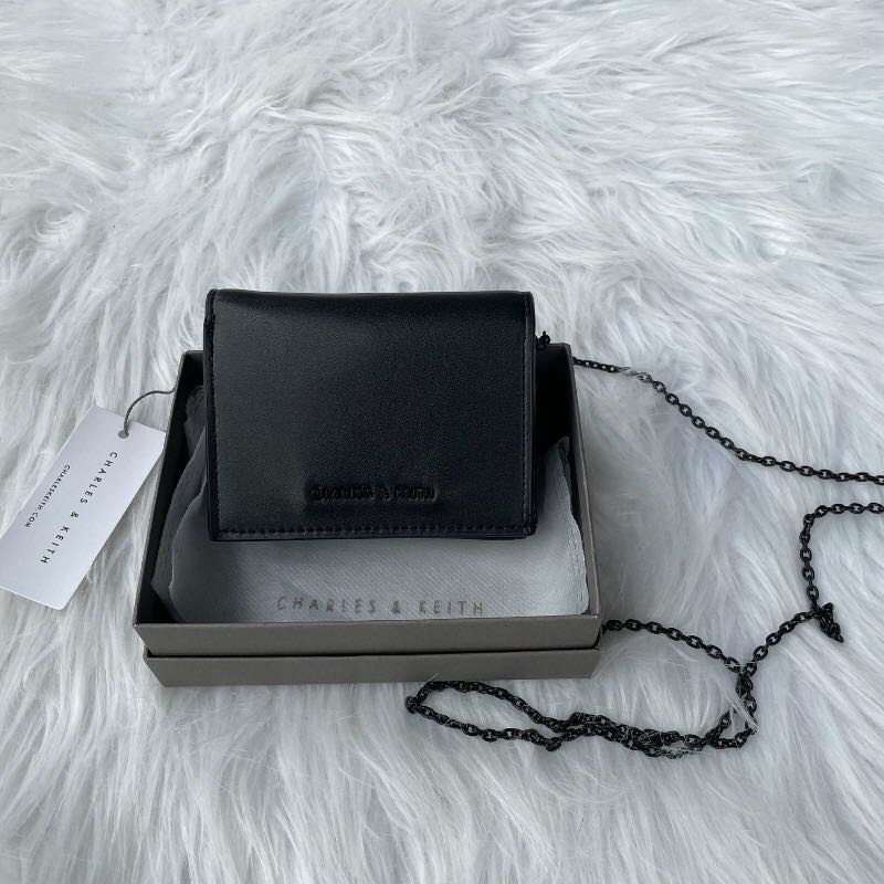 Charles and Keith wallet on chain, Women's Fashion, Bags & Wallets