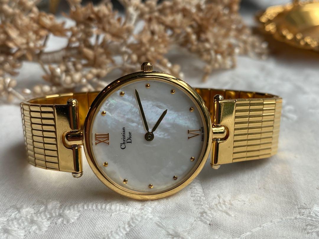Christian Dior Vintage Depose Quartz Watch Gold