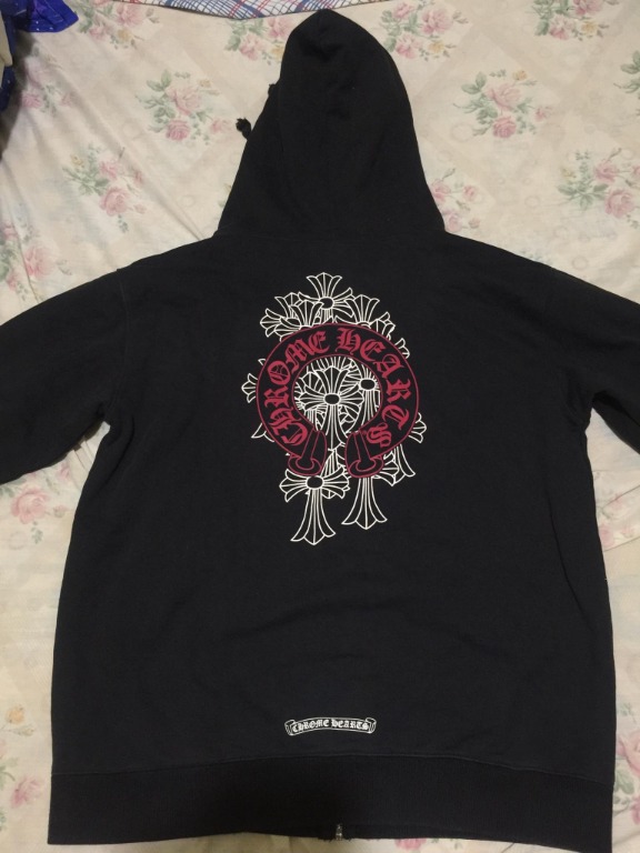 Chrome Hearts Red Horseshoe Cemetery Cross Hoodie, Men's Fashion, Tops u0026  Sets, Hoodies on Carousell