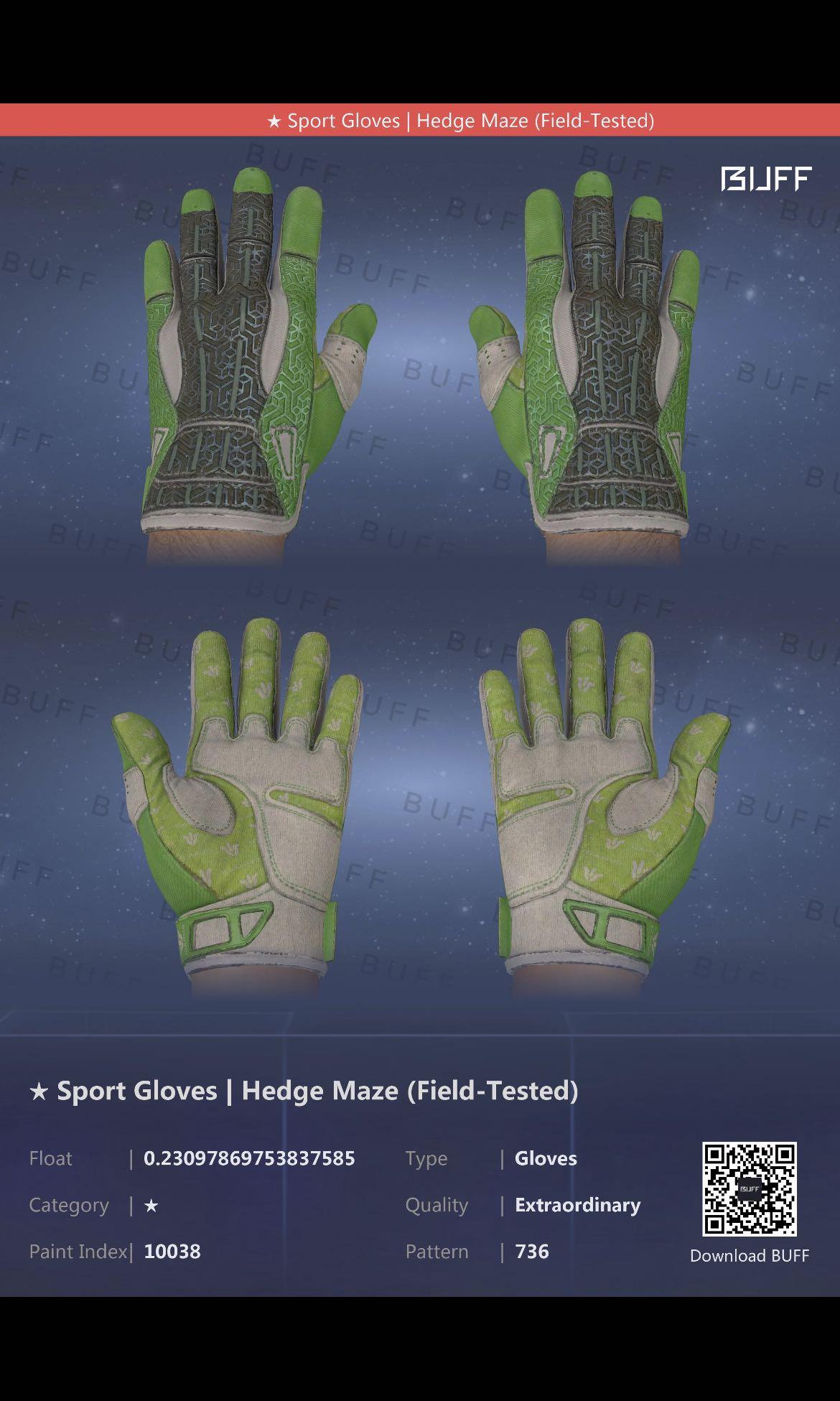 CSGO Sport Gloves Hedge Maze FT, Video Gaming, Gaming Accessories, In