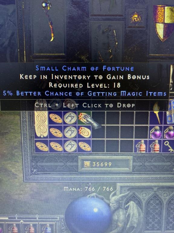 Diablo 2 Resurrected Magic Find Small Charm, Video Gaming, Gaming