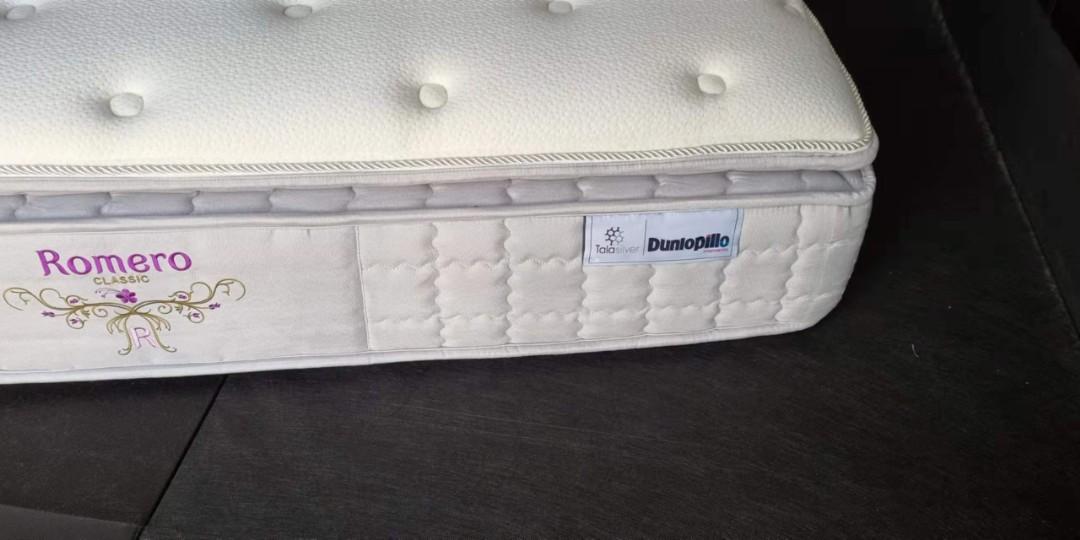 Dunlopillo Queen size spring latex mattress, Furniture & Home Living