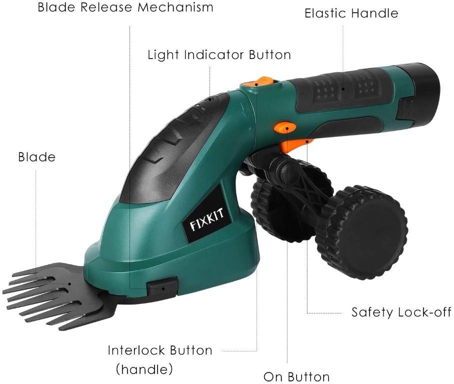 Fixkit cordless grass and hot sale hedge trimmer